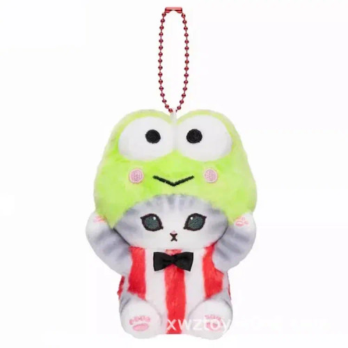 Multicolor - Hot Kawaii Plush Keychain Pendant Cartoon Mofusand Shark Cat Cross-Dressing Hello Kitty Kuromi Doll Stuff Backpack Decor Toys By WTB