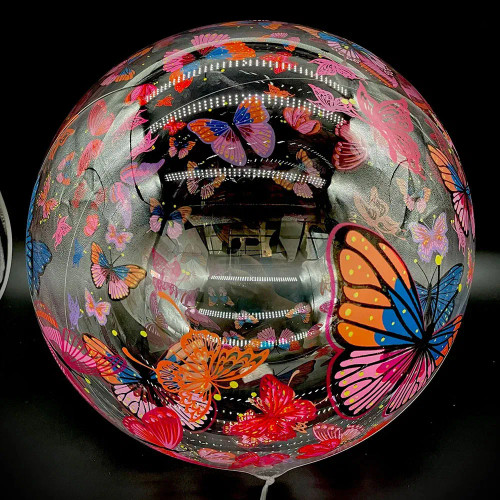 Deep Sapphire, Ballon Size: 10Inch - 10Pcs Printed Bubble Balloon 20Inch Transparent Bobo Balloon Multiple-Topic Balloon For Wedding Birthday Party Decoration By WTB