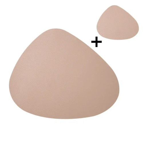 Black, Size: L - Irregular Shape Pu Leather Placemats Set Oil-Proof Waterproof For Kitchen Tables Bistro Tables Bars Coffee Shops Hotels By WTB