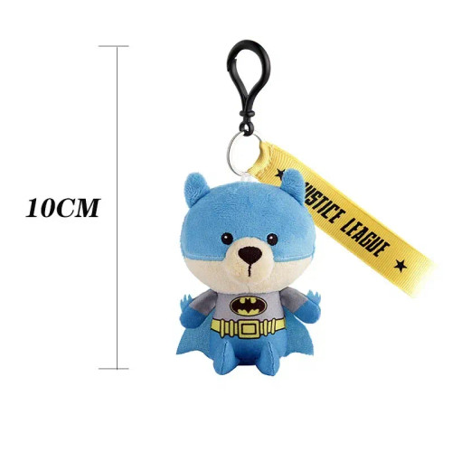 Deeppink - Genuine Justice League Batman Wonder Women Plush Co-Branded Teddy Bear Doll Toy Cute Anime Movie Peluche Doll Birthday Gift By WTB