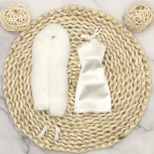 Purple - 32Cm Supermodel Doll Clothes Suit European Fashion Trendy Little White Skirt Exquisite Accessories Set Diy Toy Collector Gifts By WTB