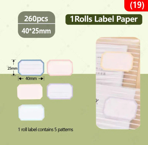Light Yellow - Niimbot B21/B203/B3S Label Machine Printing Paper Color Label Waterproof, Oil Resistant, Tear Resistant Label By WTB