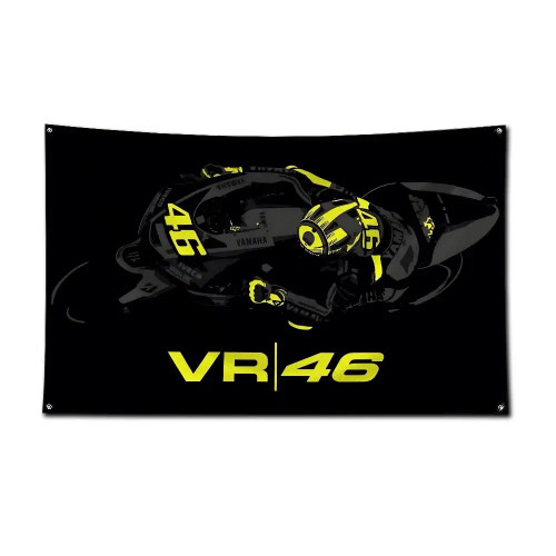 Sand Color, Size: 120 X 180Cm - 3X5 Ft D-Doctors R-Rossis Vr-46 Flag Polyester Digital Printing Banner For Garage Wall Out Door Decoration With Brass Grommets By WTB