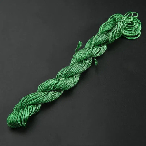Orange - 24M Polyester Braided Jade Thread For Diy Handmade Necklace Bracelet Trinket Pendant Braided Accessories Jewelry Making Finding By WTB