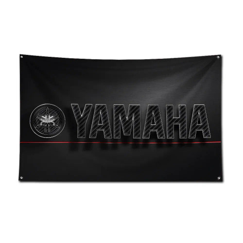 White, Size: 120 X 180Cm - 3X5 Ft Motorcycle Racing Y-Ya-Ma-Has Flag Polyester Digital Printing Banner For Garage Wall Art Out Door Decoration With Grommet By WTB