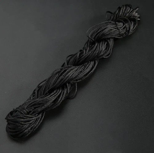 Black - 24M Polyester Braided Jade Thread For Diy Handmade Necklace Bracelet Trinket Pendant Braided Accessories Jewelry Making Finding By WTB