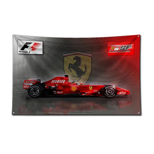Orange, Size: 120 X 180Cm - 3X5 Ft F1 Racing Flag Polyester Digital Printing Banner For-F-F-Ferraris-Garage Wall Art Out Door Decoration With Brass Grommet By WTB