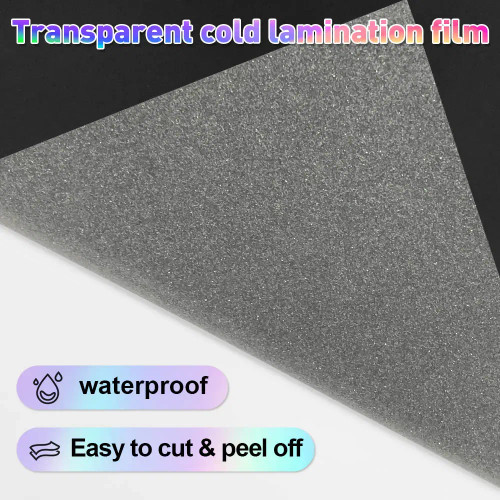 Blue - 10 Sheets Cold Laminating Film Paper A4 Sheet Self Adhesive Sticker Protect Photo Waterproof Transparent Star Lamination Film By WTB