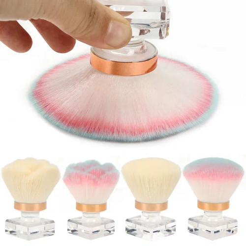 Light Yellow - Nail Tool Dust-Proof Brush Korean Fragrance Cleaning Dust-Proof Brush Powder Blusher Brush Makeup Brush Rose Brush By WTB