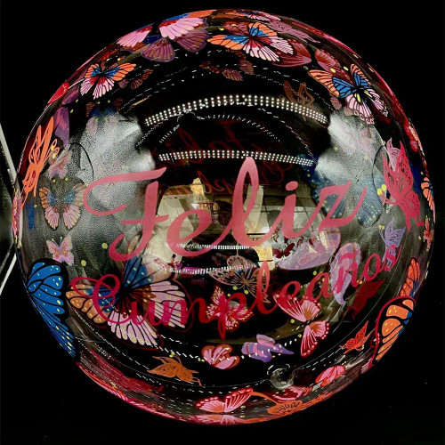 Rose Red, Ballon Size: 10Inch - 10Pcs Printed Bubble Balloon 20Inch Transparent Bobo Balloon Multiple-Topic Balloon For Wedding Birthday Party Decoration By WTB