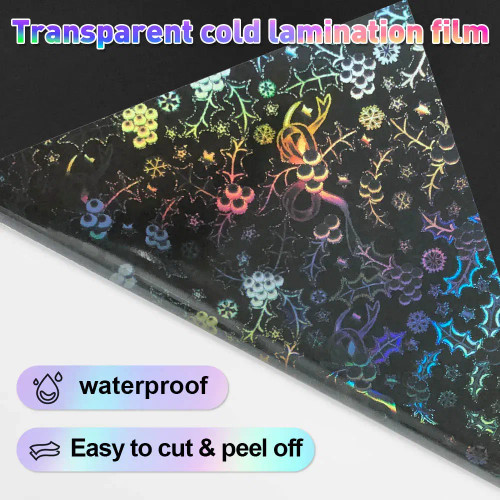 Green - 10 Sheets Cold Laminating Film Paper A4 Sheet Self Adhesive Sticker Protect Photo Waterproof Transparent Star Lamination Film By WTB