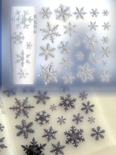 Wheat - 1Pc Marine Jellyfish Lace Ice Flowers 3D Acrylic Nail Mold Nail Art Silicone Stamping Plates Nail Accessories By WTB