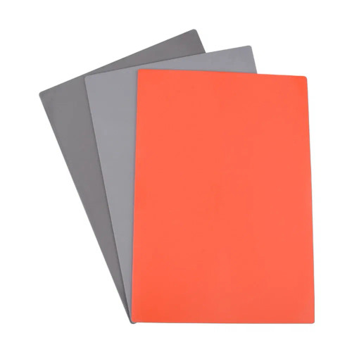 Light Grey - A4 Rubber Stamp Sheet For Laser Cutter And Engraving Machine With A4 Size 2.3Mm Orange Grey By WTB