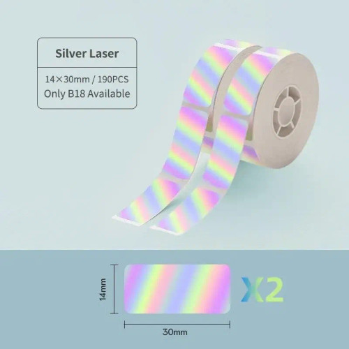 Blue - Niimbot B18 Printer Label,Tapes For Thermal Transfer Label Printer/Color Label , For A Long Time Without Fading,14X30Mm Series. By WTB