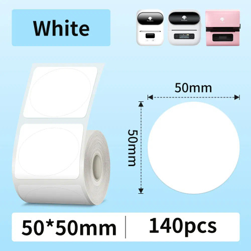 Light Orange - Phomemo Label Maker Paper M110 Label Adhesive Paper White Waterproof Thermal Sticker For M110 M221 M200 M220 Portable Printer By WTB