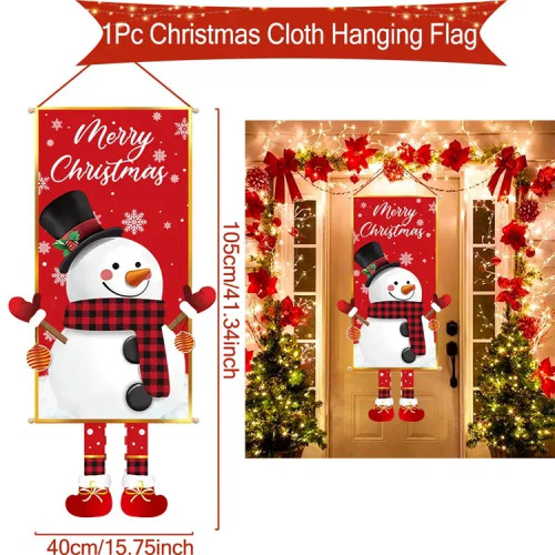 Light Green - Santa Claus Hanging Flag Merry Christmas Decorations For Home 2023 Xmas Gifts Christmas Ornament Navidad Natal New Year 2024 By WTB