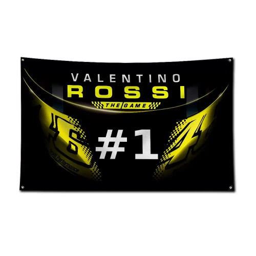 Blue And White Stripe, Size: 90 X 130Cm - 3X5 Ft D-Doctors R-Rossis Vr-46 Flag Polyester Digital Printing Banner For Garage Wall Out Door Decoration With Brass Grommets By WTB