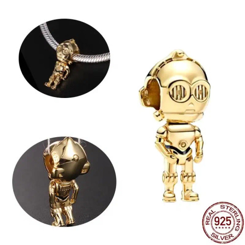 Gray - New Charm Plata De Ley 925 Silver Disney Star Warsries Mandalorian Helmet Charm Bead Fit Original Brand Bracelet Birthday Gift By WTB