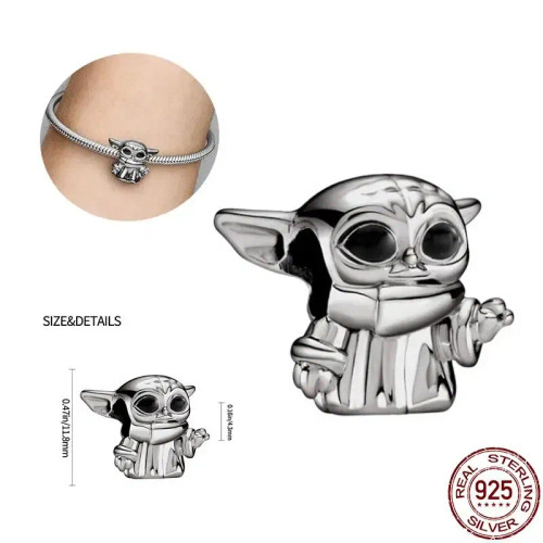 Nude - New Charm Plata De Ley 925 Silver Disney Star Warsries Mandalorian Helmet Charm Bead Fit Original Brand Bracelet Birthday Gift By WTB