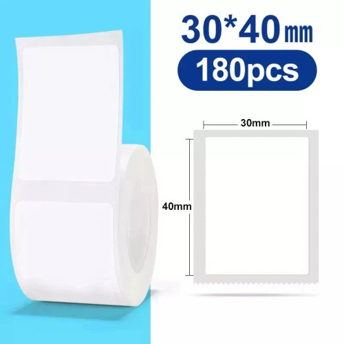 Black - Niimbot B1/B21/B203/B3S Mini Portable Printer 20-50Mm Width White Label Self-Adhesive Color Sticker For Clothing Tag Food Price By WTB