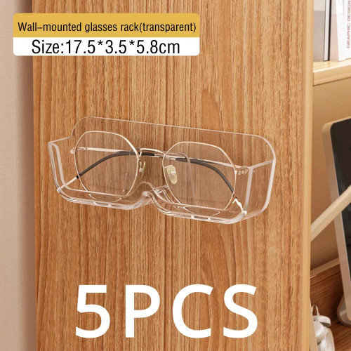 Purple - Glasses Display Cabinet Sunglasses Storage Box Wall Mounted Perforated Free Sunglasses Storage Glasses Rack Home Tidying By WTB