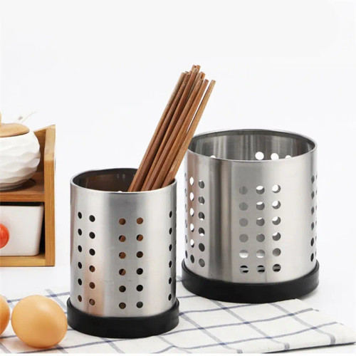 Light Grey, Ships From: China - 2-Size Stainless Steel Home Kitchen Chopsticks Storage Rack Multifunction Fork Spoon Cutlery Drain Holder Organizer Accessories By WTB