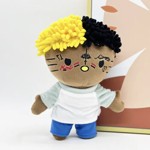 Hello Kitty Xxxtentacion Yellow Black Hair Plush Doll Figure Stuffed Toys Cute Kids Boys Girls Christmas Gifts By WTB