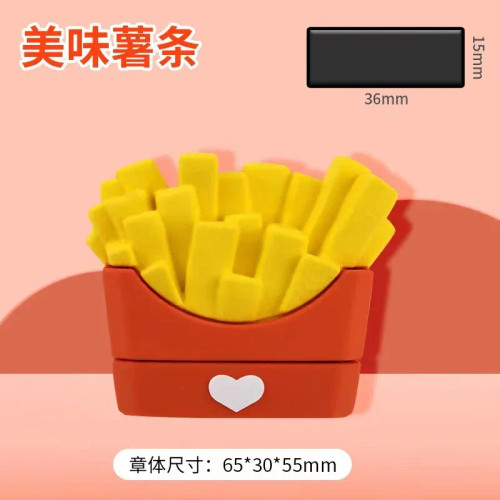 Orange - Customized Name Stamp Paints Personal Student Child Baby Engraved Waterproof Non-Fading Kindergarten Cartoon Clothing Name Seal By WTB