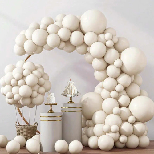 134 Pieces Sand White/Gold Balloon Garland Arch Kit Balloons Decorative Balloons For Party/Baby Shower/Wedding Birthday Party By WTB