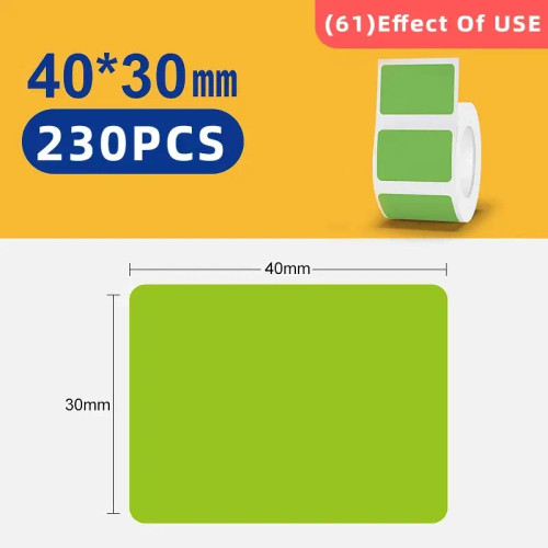 Silver - Niimbot Mini Printer Thermal Wire White/ Cable/Color/Round Sticker Self Adhesive Waterproof Sticker For B1 B21 B203 By WTB