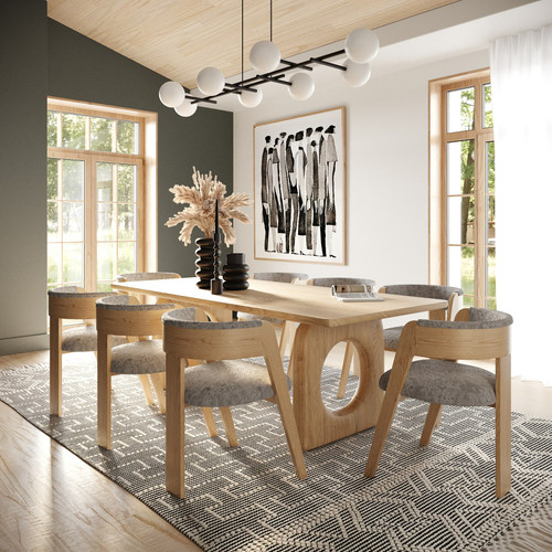 Modrest Washington Modern Grey Fabric Natural Oak Dining Chair Set Of 2 By Vig Vgme121259 Dchr