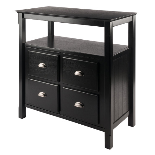 Timber Buffet Cabinet Black 39753 By Winsome Wood Timber Buffet Cabinet Black 39753 By Winsome Wood