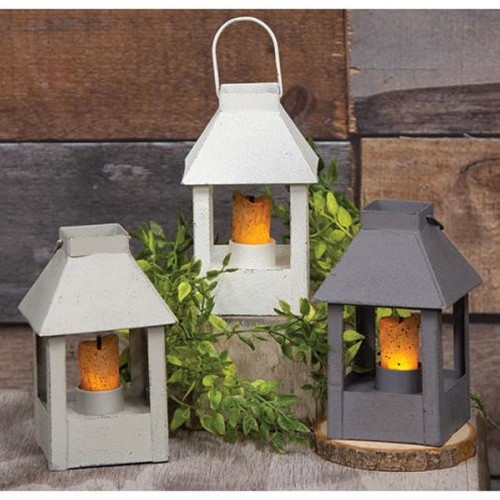 Farmhouse Colors Mini Colonial Lantern 3 Asstd G46358 By Cwi Gifts