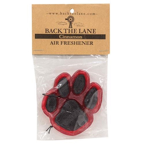 Cwi Gifts Gbl29 Black Red Paw Print Air Freshener Cinnamon