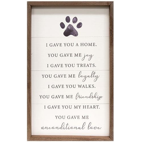 Cwi Gifts Gkh43 I Gave You A Home Pawprint Framed Print