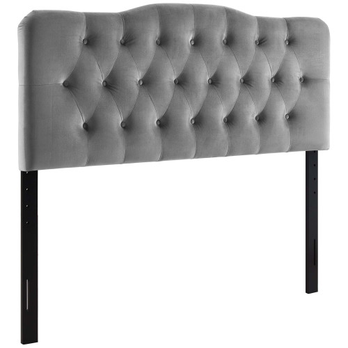 Modway Furniture Annabel King Diamond Tufted Performance Velvet Headboard Mod 6127 Gry