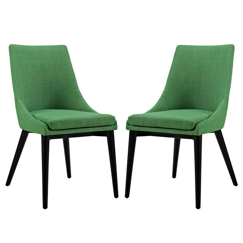 Viscount Dining Side Chair Fabric Set Of 2 Eei 2745 Grn Set By Modway
