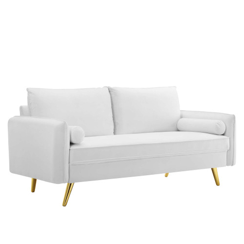 Revive Performance Velvet Sofa Eei 3988 Whi By Modway