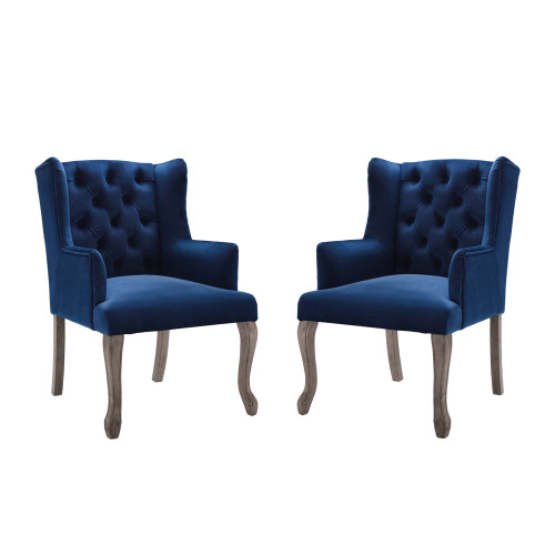 Realm Armchair Performance Velvet Set Of 2 Eei 4292 Nav By Modway