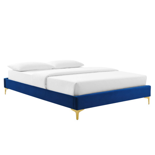 Modway Sutton Queen Performance Velvet Bed Frame Mod 6275 Nav