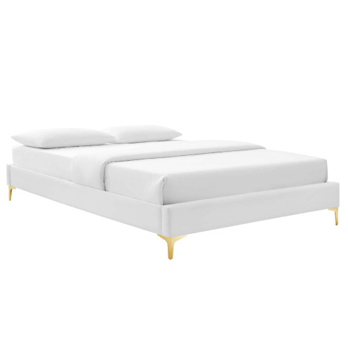 Modway Sutton Queen Performance Velvet Bed Frame Mod 6275 Whi