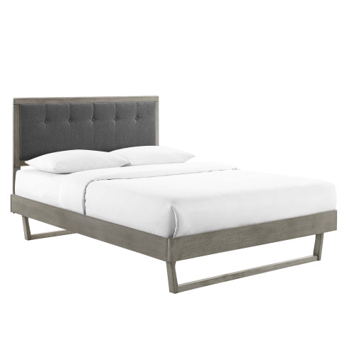 Modway Willow King Wood Platform Bed With Angular Frame Mod 6635 Gry Cha