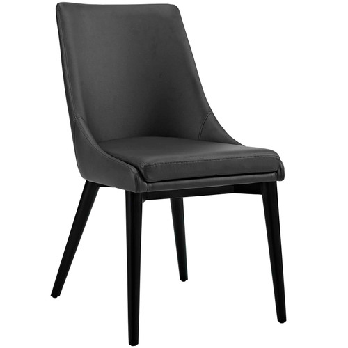 Modway Viscount Vinyl Dining Chair Black Eei 2226 Blk