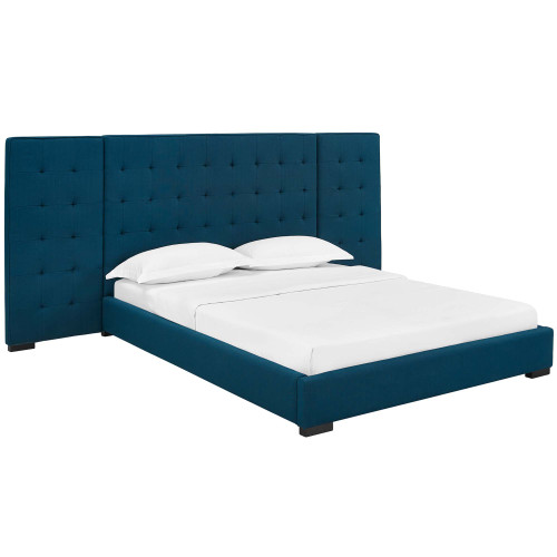 Modway Sierra Queen Upholstered Fabric Platform Bed Mod 5818 Azu
