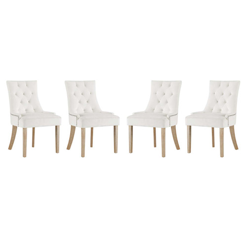 Modway Pose Dining Chair Performance Velvet Set Of 4 Eei 3505 Ivo
