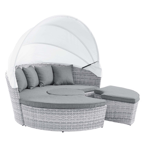 Modway Scottsdale Canopy Outdoor Patio Daybed Light Gray Gray Eei 4442 Lgr Gry