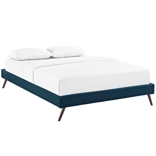Fabric Queen Bed Frame With Round Splayed Legs By Modernway 13 5891 1 13 5891 1