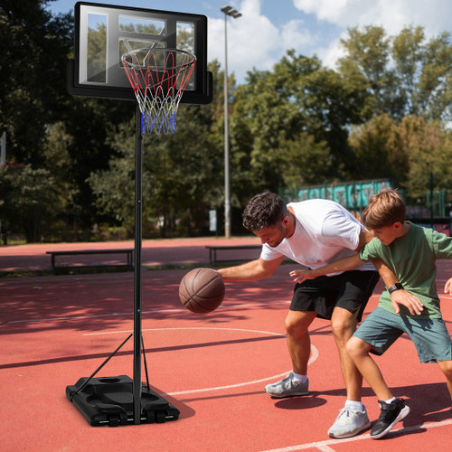 Height Adjustable Portable Shatterproof Backboard Basketball Hoop With 2 Nets Sp36171 By Cw
