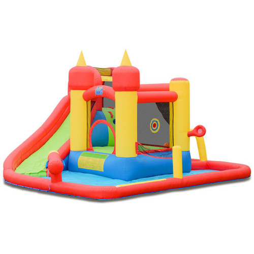 Inflatable Water Slide Jumper Bounce House With Ocean Ball Without Blower Op70102 By Cw