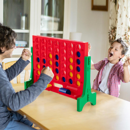 Jumbo 4 To Score Connect Game Set With Carrying Bag And 42 Coins Green Tm10103Gn By Cw